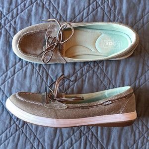 Keds Ortholite Tan Boat Shoe Size 8